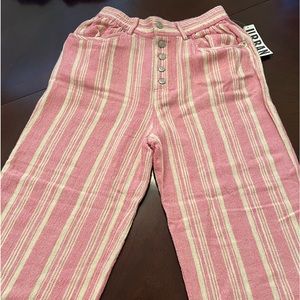 Urban outfitters Kai Striped Linen Baggy Pant